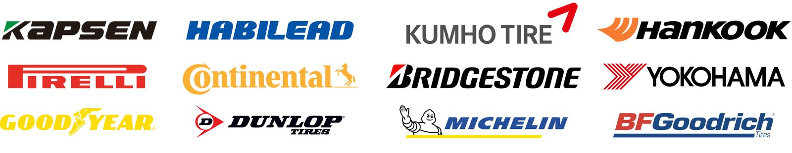 Popular Tyre Brands We Offer